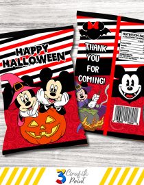 Halloween Mickey Mouse Chip Bag