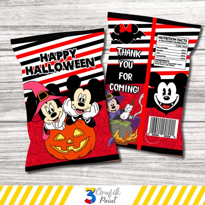 Halloween Mickey Mouse Chip Bag