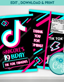 Custom TikTok Chip Bag Party Favors – Personalized Snack Packaging by 3grafik