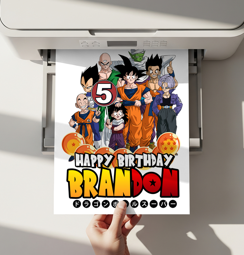 Dragon Ball Z DIY Cake Topper | Instant Download Anime Birthday Printable - Image 3