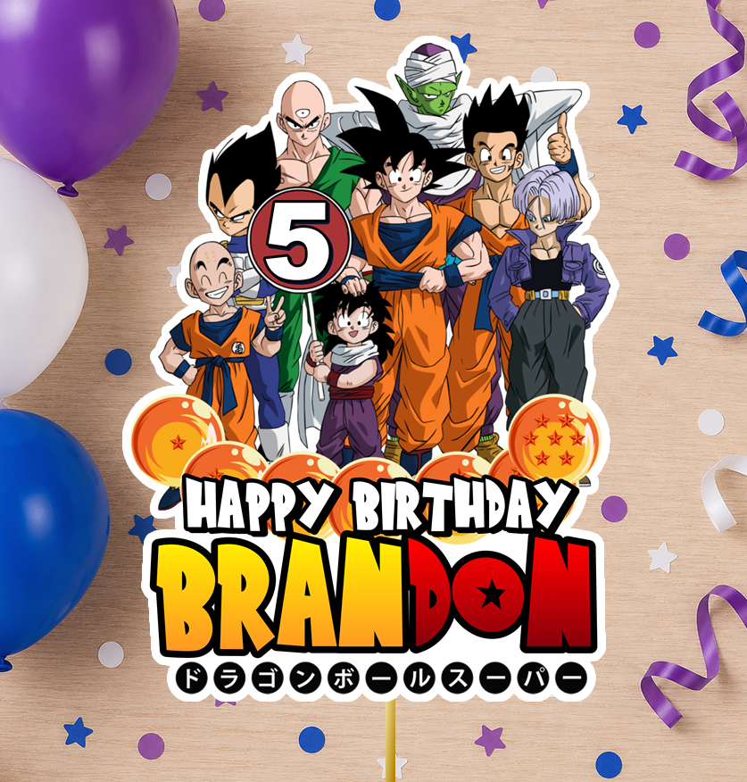 Dragon Ball Z DIY Cake Topper | Instant Download Anime Birthday Printable - Image 2