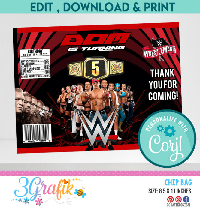 Wrestlemania Chip Bag