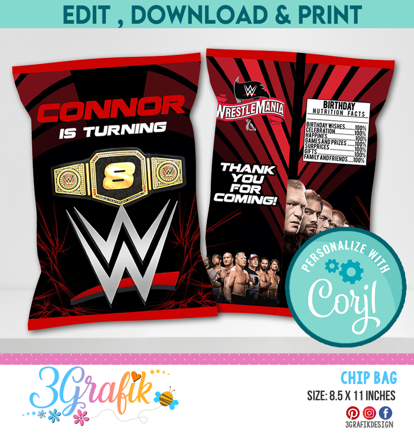 Wrestlemania Chip Bag