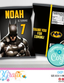 Editable Batman Chip Bag