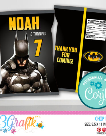 Editable Batman Chip Bag