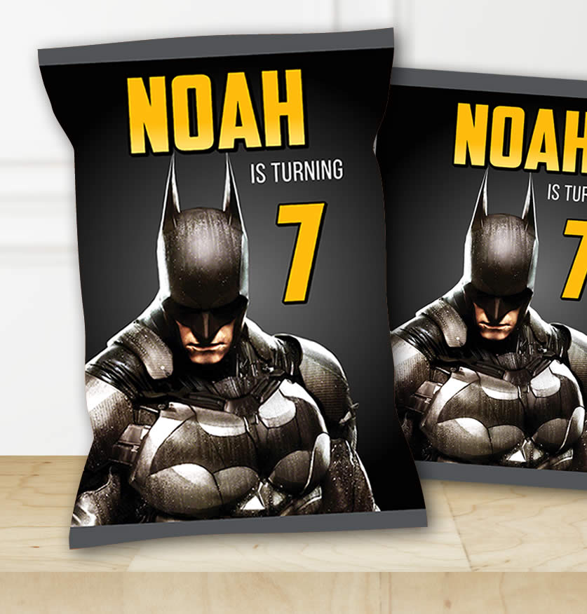 Editable Batman Chip Bag