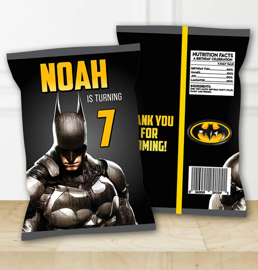 Editable Batman Chip Bag
