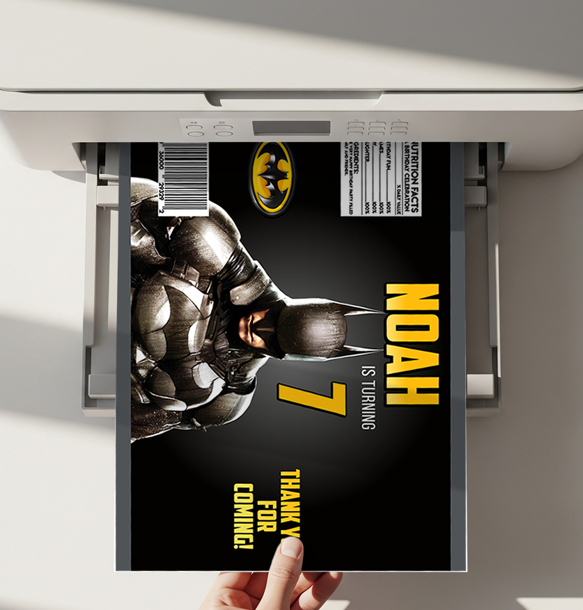 Editable Batman Chip Bag