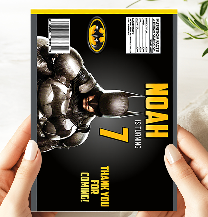 Editable Batman Chip Bag