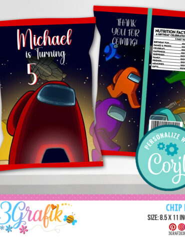 Among Us Chip Bag Template