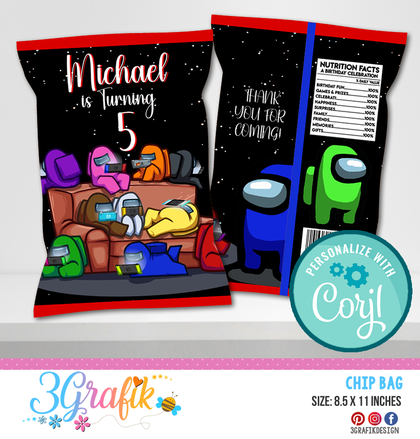 Editable Among Us Chip Bag