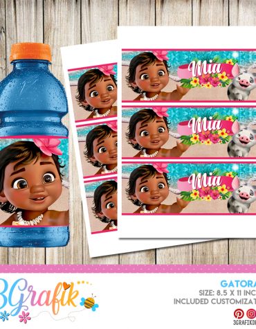 Baby Moana Gatorade Label