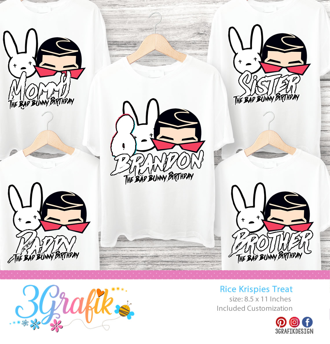 ▷Bad Bunny birthday shirt Family