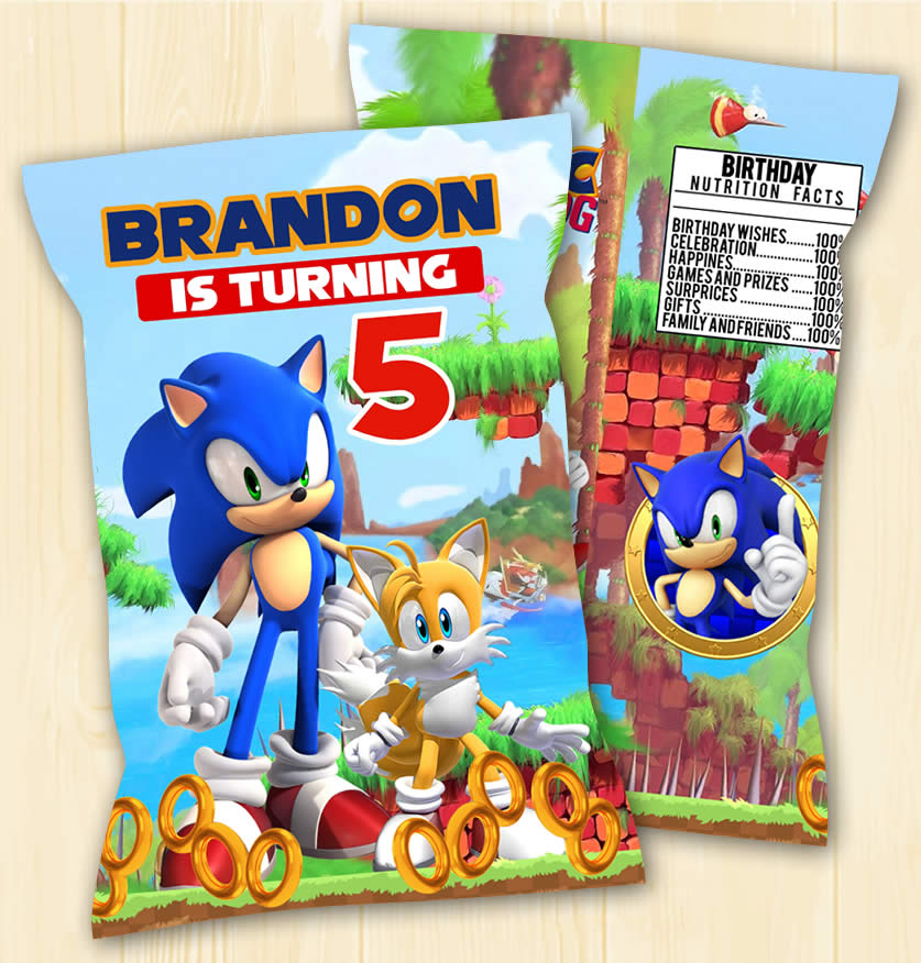 Editable Sonic Chip Bag