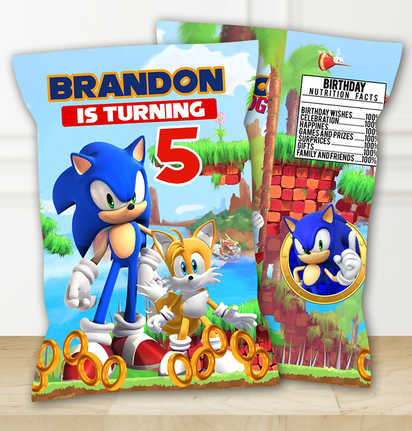 Editable Sonic Chip Bag