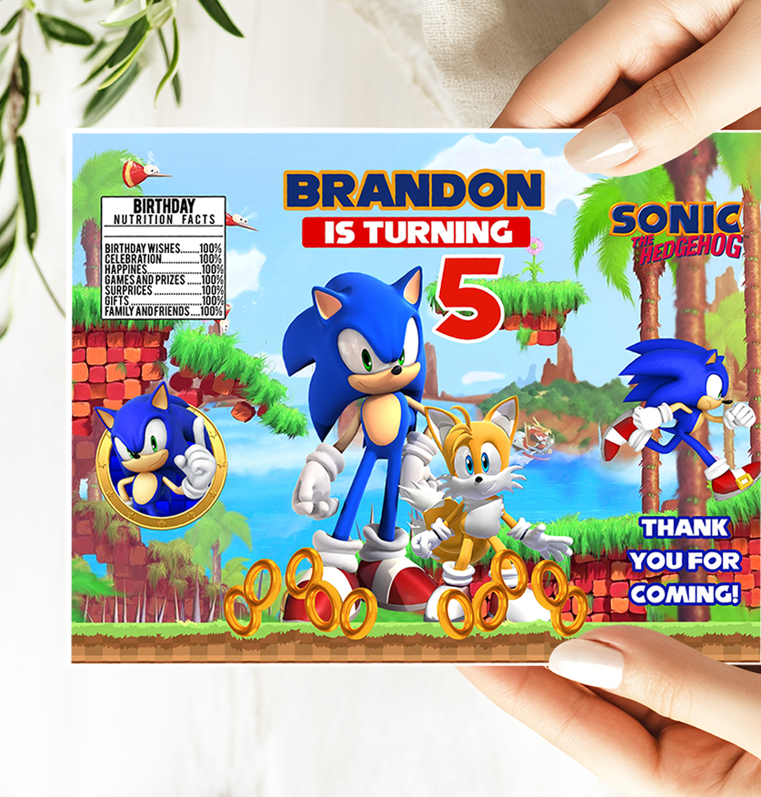 Editable Sonic Chip Bag