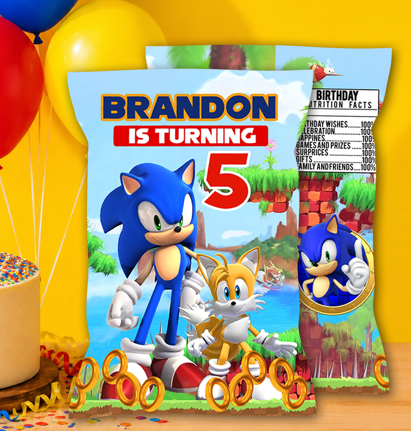 Editable Sonic Chip Bag
