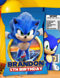 Editable Sonic Chip Bag