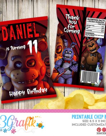 five nights at freddy's birthday party printables Archives