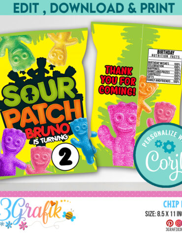 Sour Patch Chip Bag