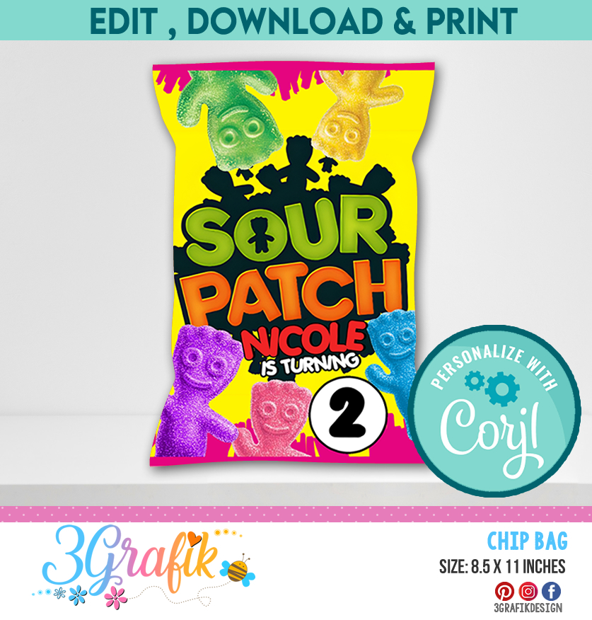 Sour Patch Chip Bag Digital