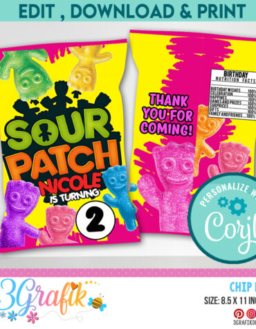 Sour Patch Chip Bag Digital