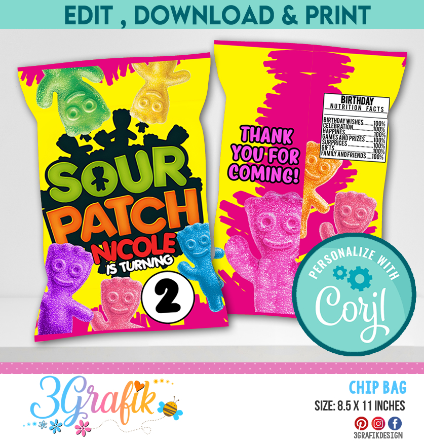 Sour Patch Chip Bag Digital