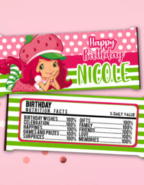 Strawberry Shortcake Candy Bar Wrapper