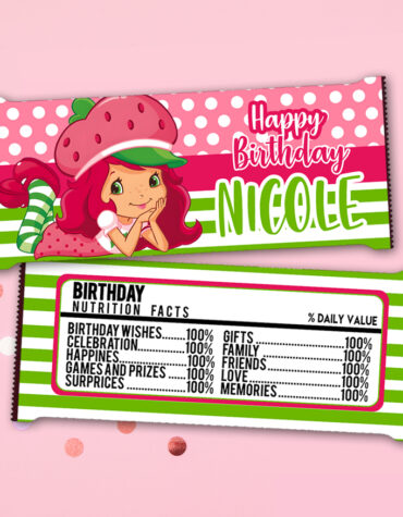 Strawberry Shortcake Candy Bar Wrapper