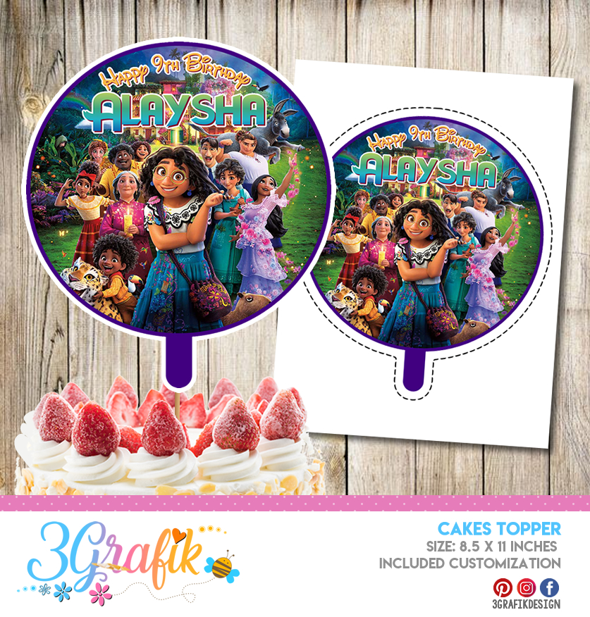 Encanto Cake Topper Printable Encanto Birthday Topper