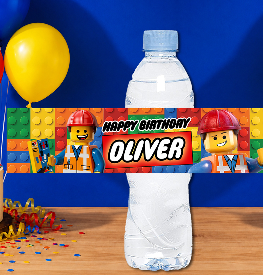 Lego Water Bottle Label Printable