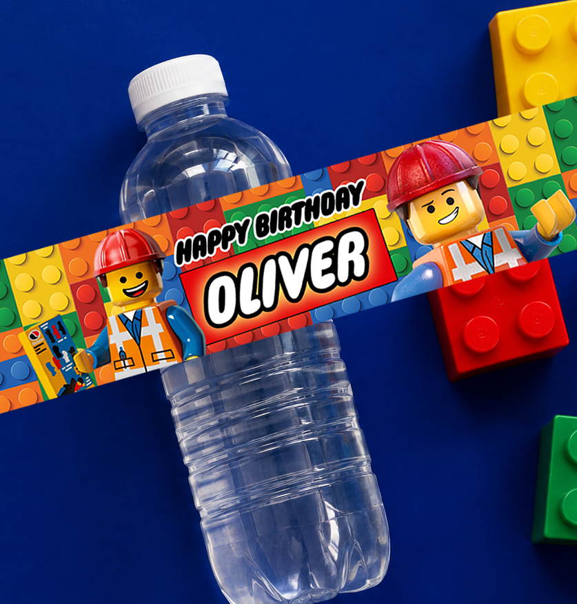 Lego Water Bottle Label Printable