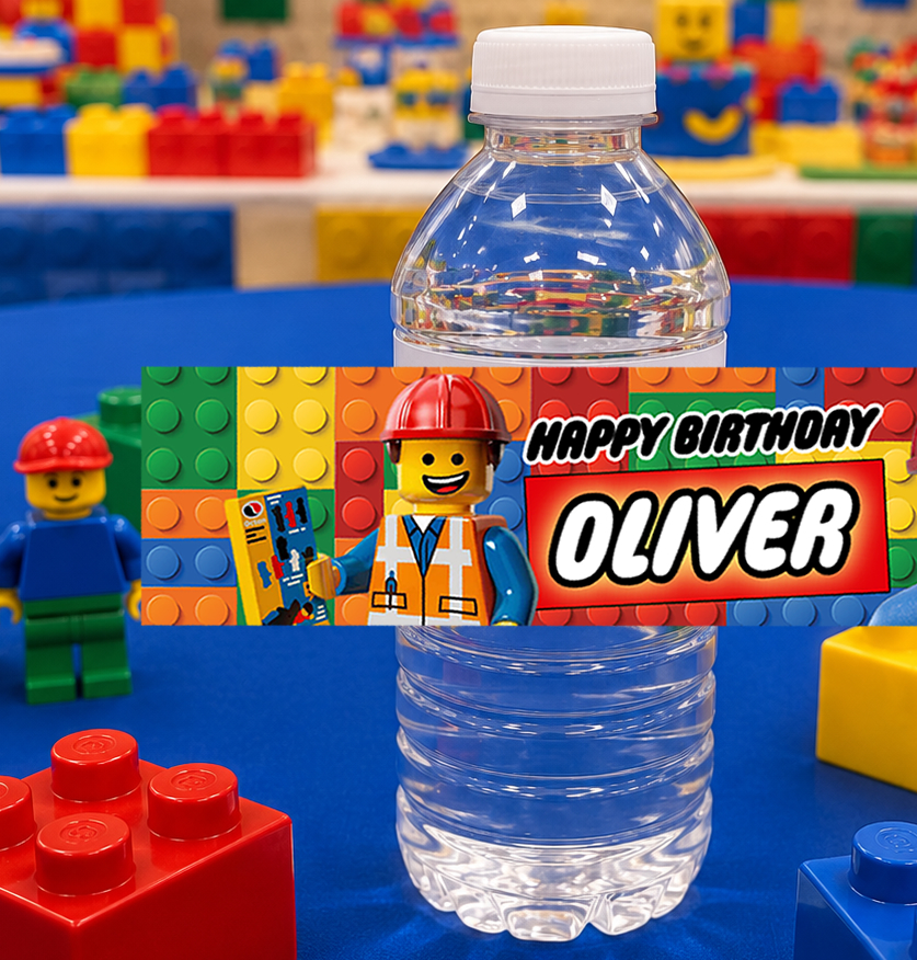 Lego Water Bottle Label Printable
