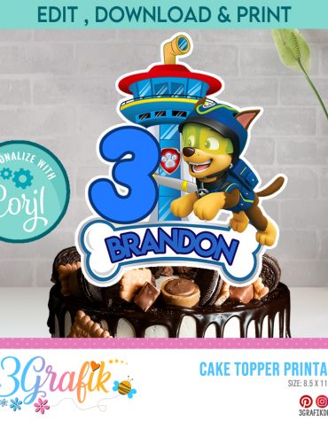 Paw Patrol Cake Topper