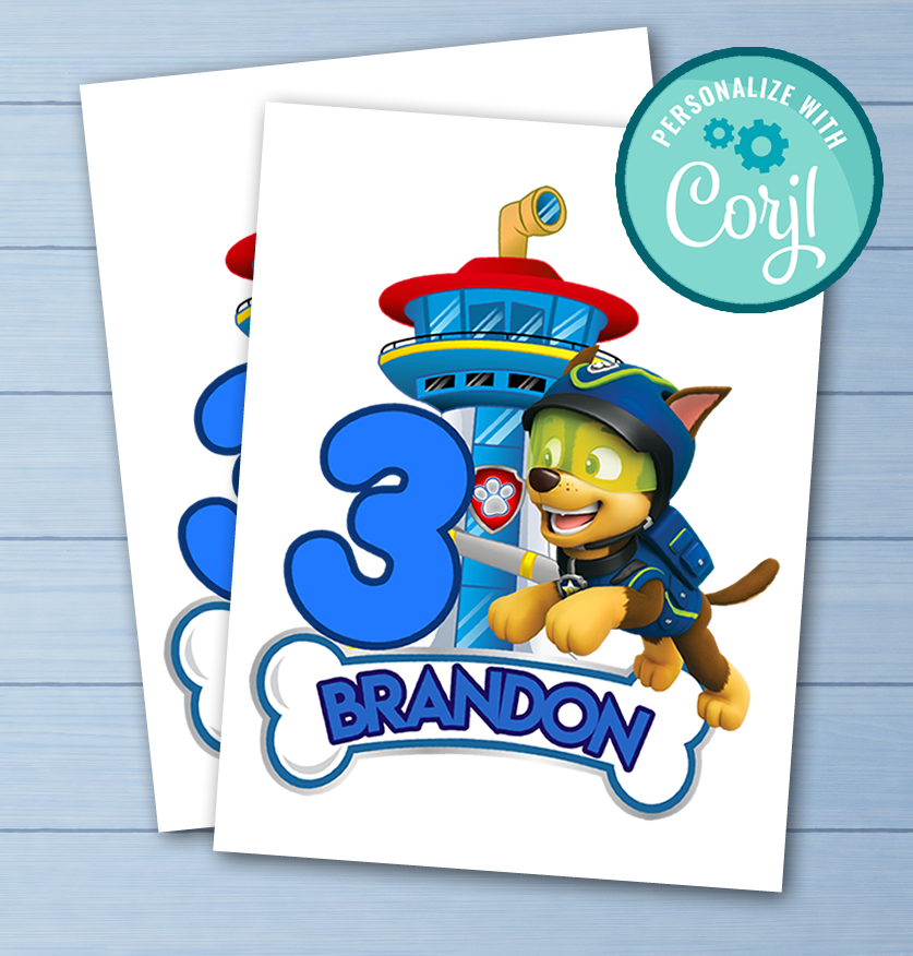 Paw Patrol Printable Cake Topper