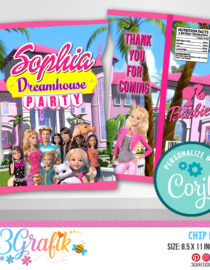 Editable Barbie Chip Bag