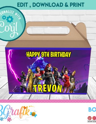 Fortnite Box label printable