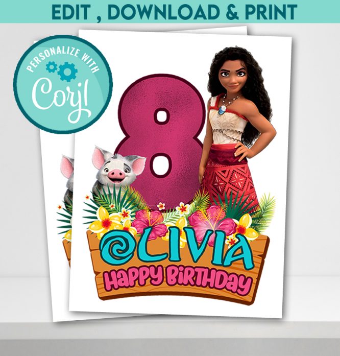 Moana Cake Topper