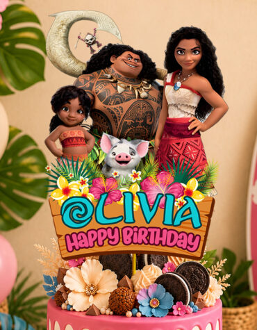 Personalized Moana Cake Topper