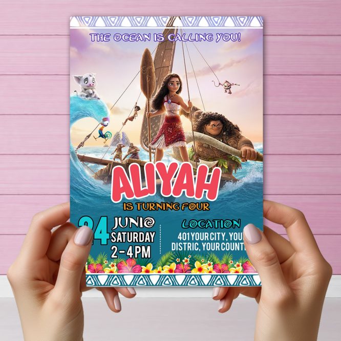 Moana Invitation Template