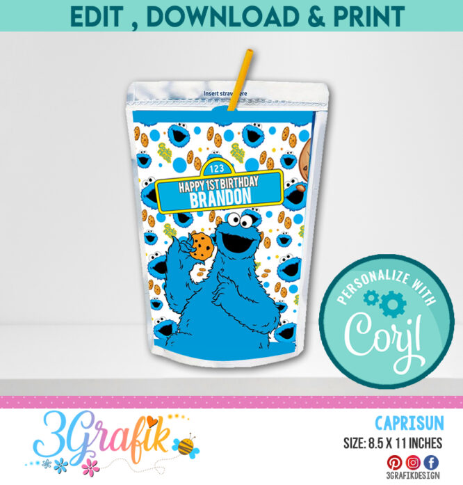 Cookie Monster Caprisun Digital