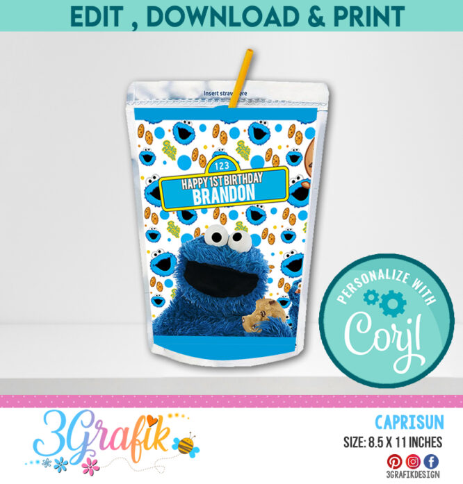 Cookie Monster Capri sun