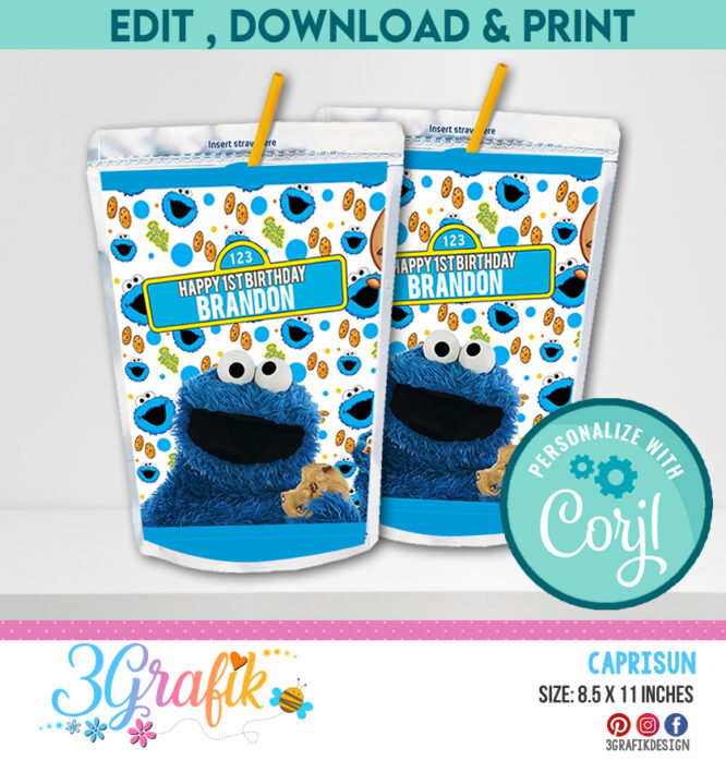 Cookie Monster Capri sun