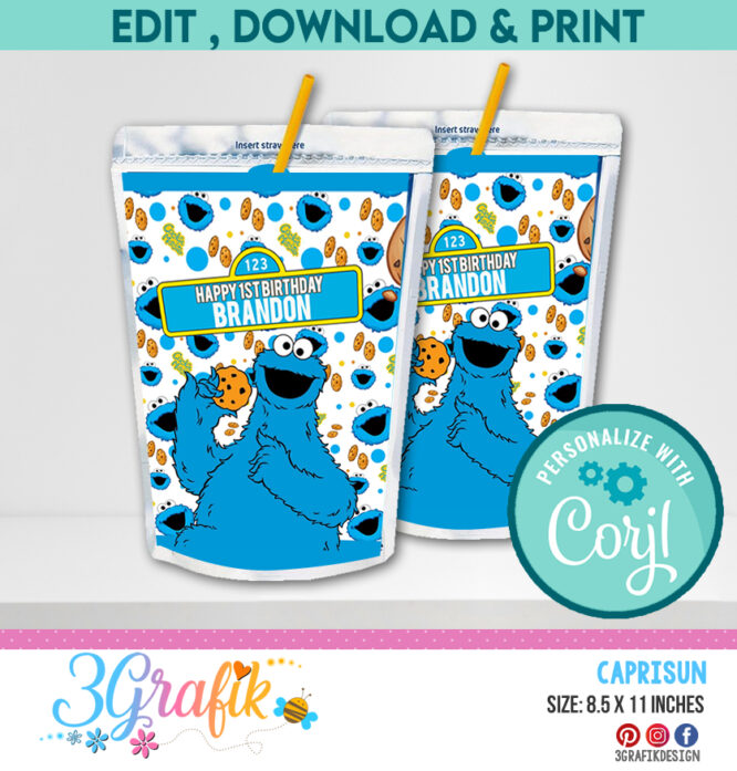 Cookie Monster Caprisun Digital