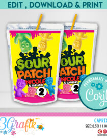 Sour Patch Caprisun Juice Label