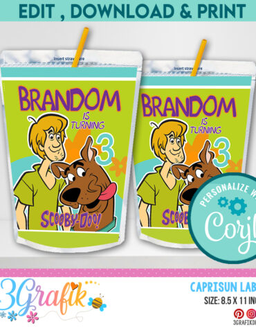 Scooby Doo Caprisun Juice Label Digital