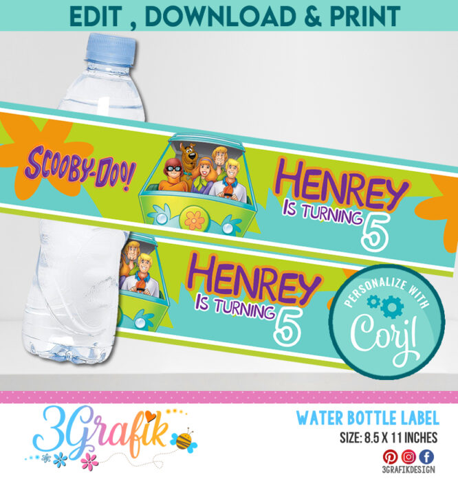 Scooby Doo Bundle - Chip Bag - Caprisun - Water Labels