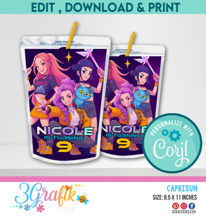 Kpop Demon Hunters Caprisun digital