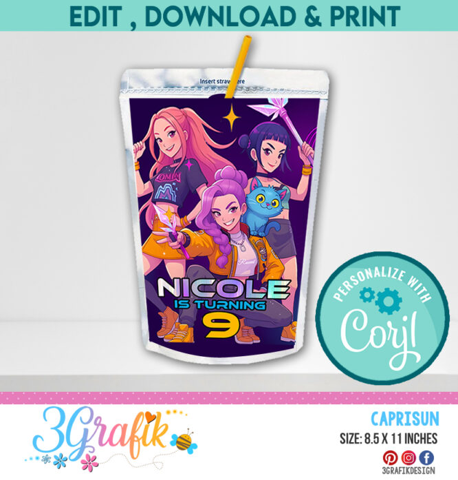 Kpop Demon Hunters Caprisun digital