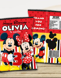 Mickey Mouse Birthday Chip Bags